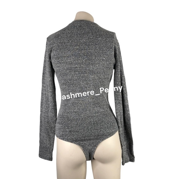 Madewell Heather Gray Crewneck Thong Bodysuit - Picture 4 of 12
